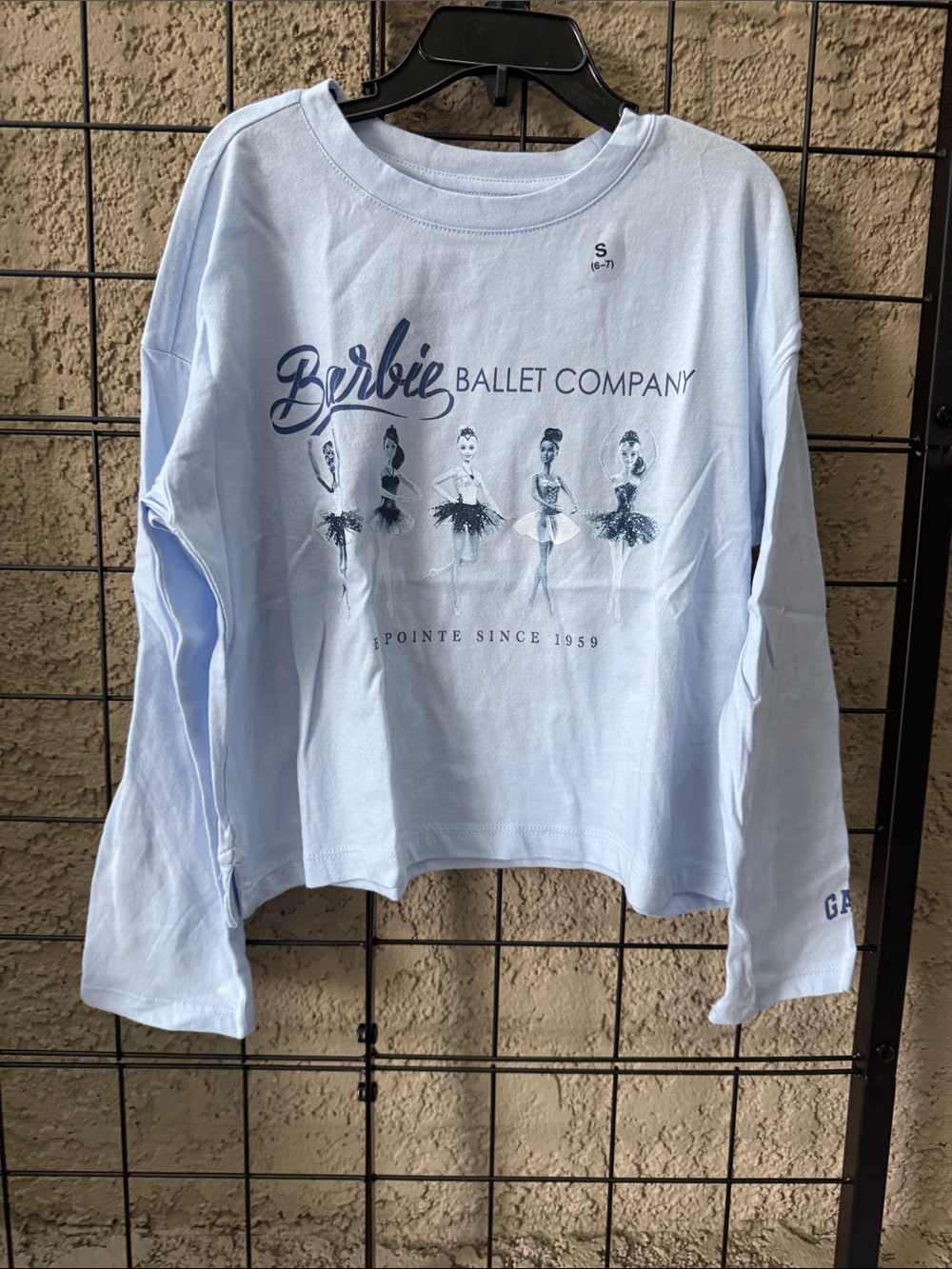New Gap Barbie Light Blue Ballet Company Long-Sleeve Tee
